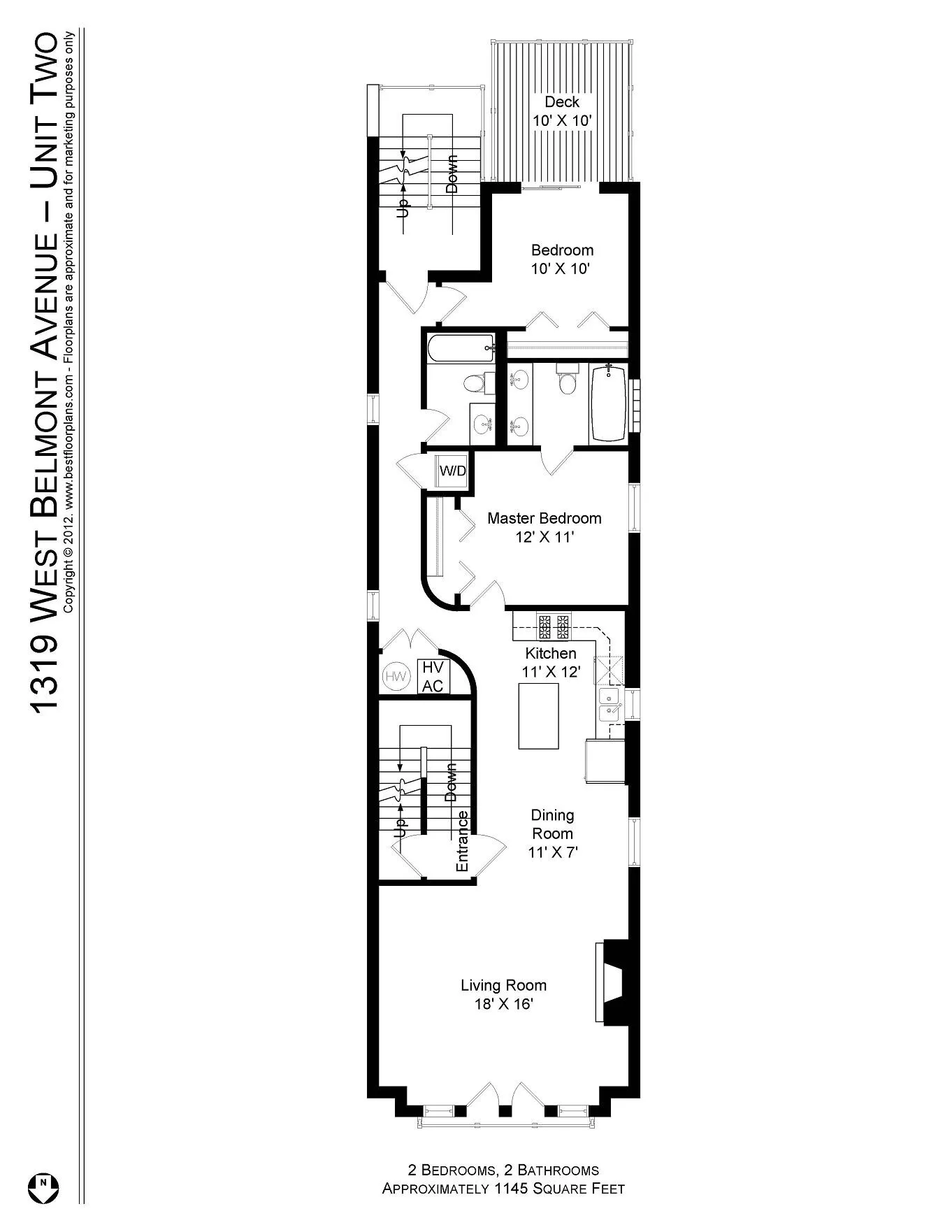 1319 W Belmont Ave, ,  60657, USA 60657-unit#1319-2-Chicago-IL
