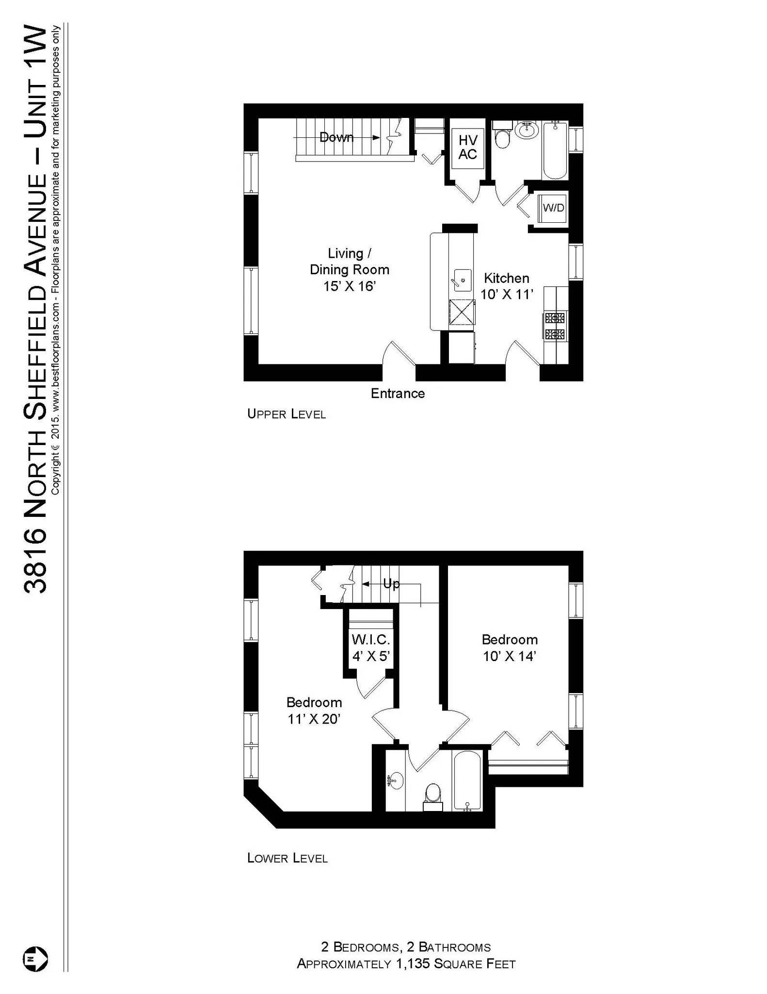 3808 N Sheffield Ave, ,  60613, USA 60613-unit#3816S-1W FP-Chicago-IL