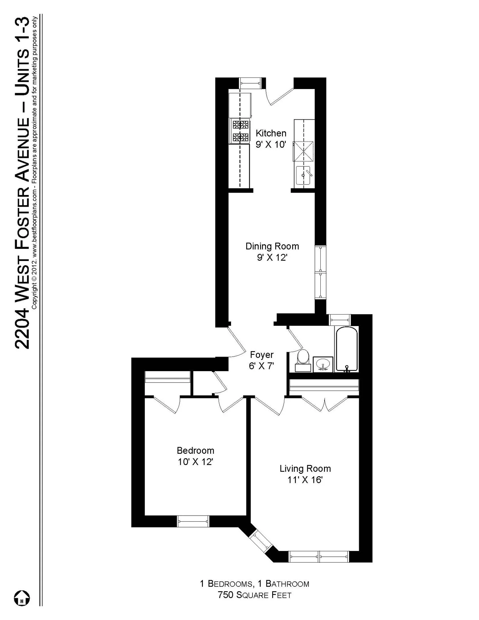 2200 W Foster Ave, ,  60625, USA 60625-unit#2204-2-Chicago-IL