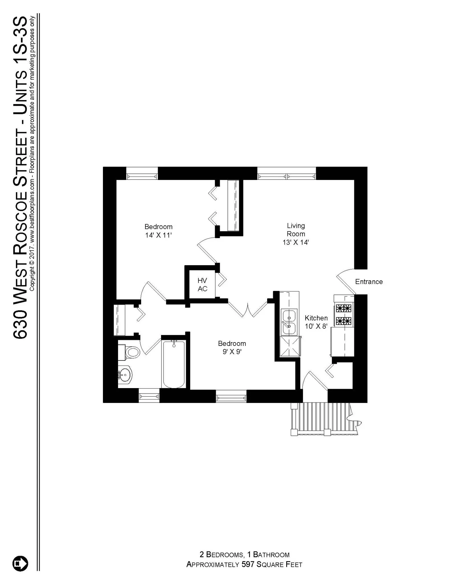 628 W Roscoe St, , 60657, USA 60657-unit#630R-2S-Chicago-IL