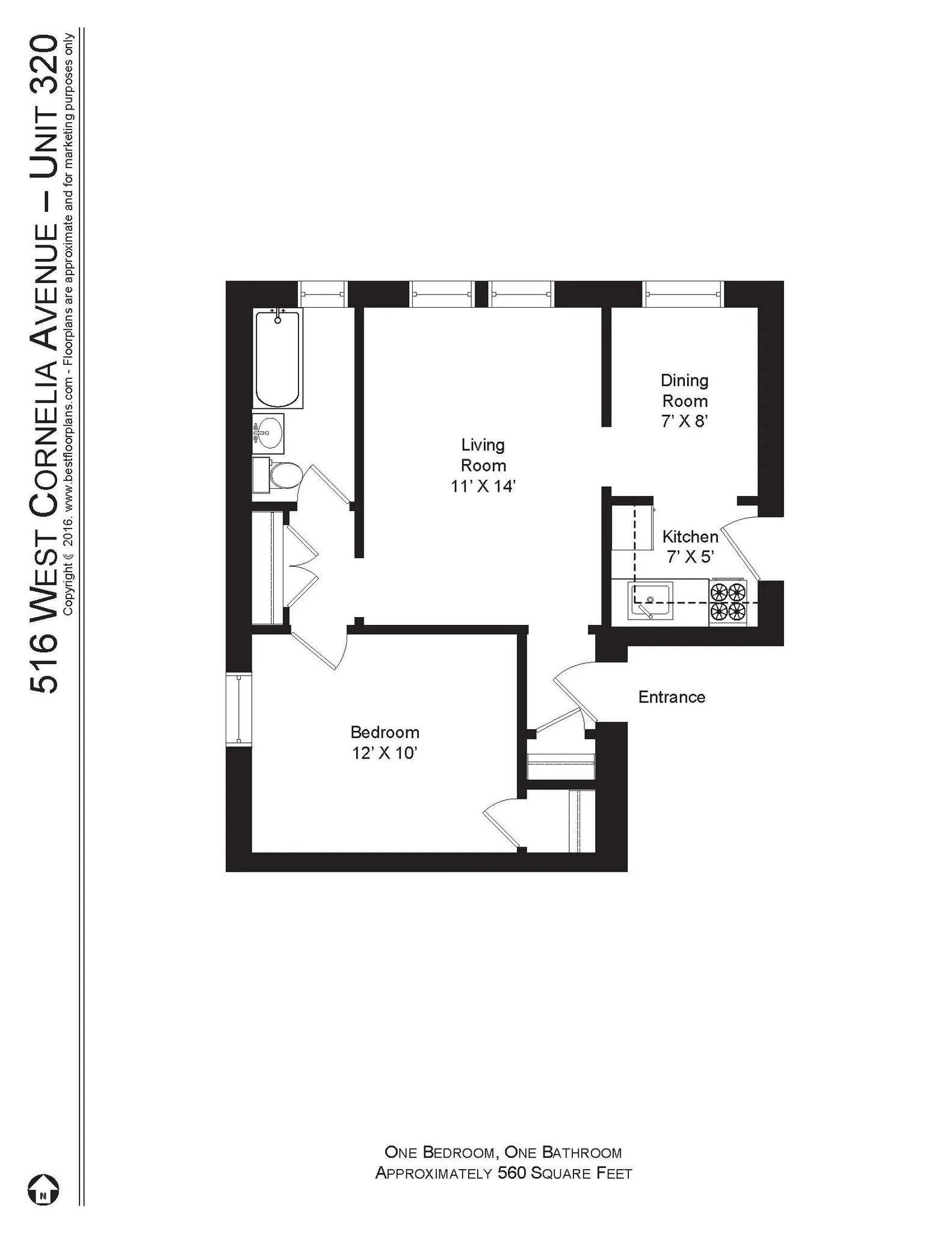 512 W Cornelia Ave, ,  60657, USA 60657-unit#516-320-Chicago-IL
