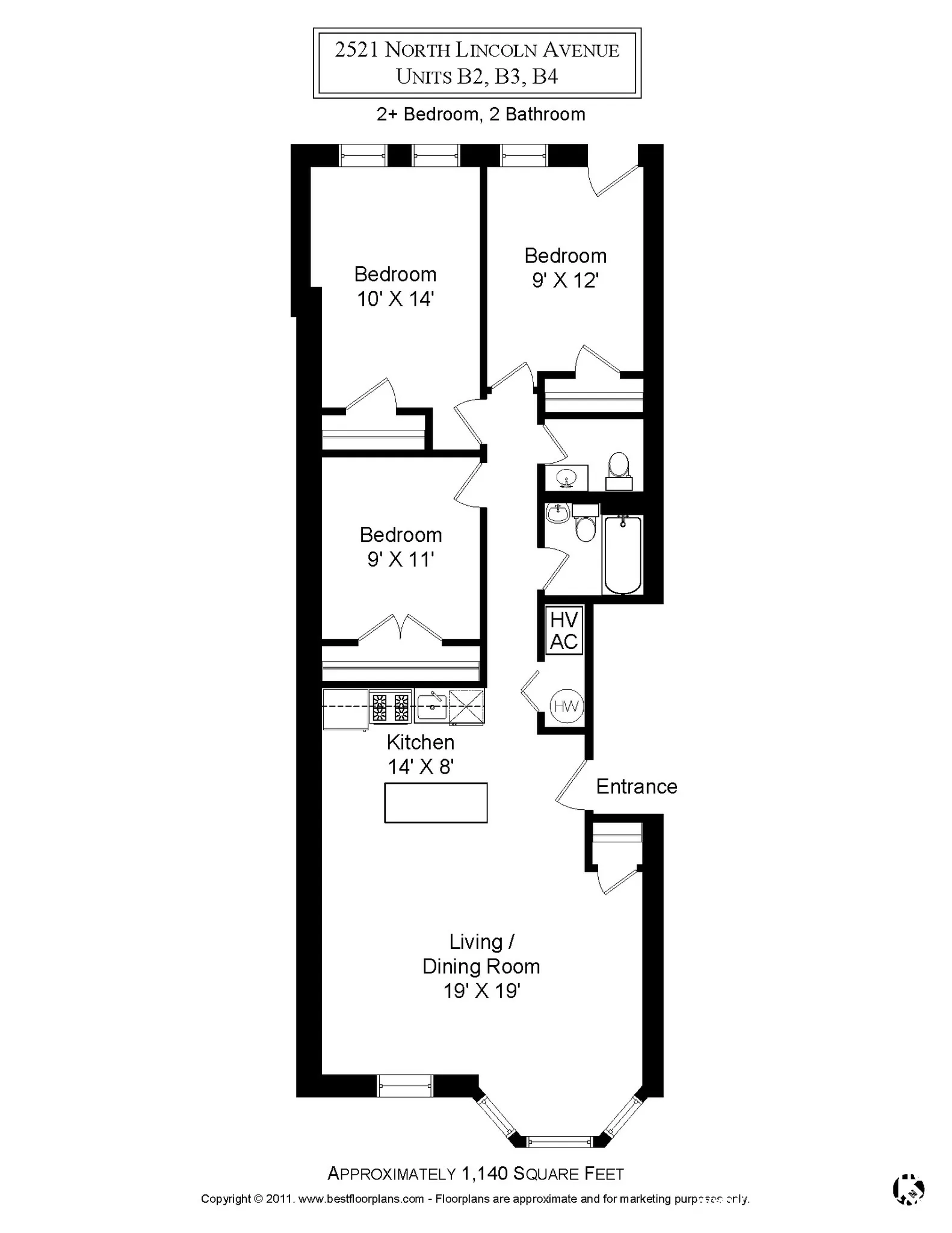 2519 N Lincoln Ave, ,  60614, USA 60614-unit#2521-B2-Chicago-IL