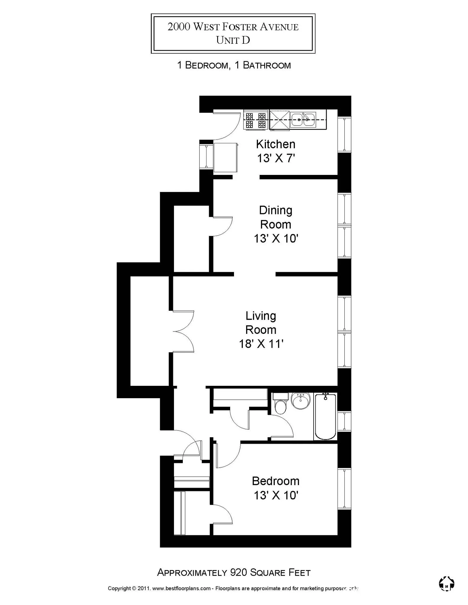 2000 W Foster Ave, , 60625, USA 60640-unit#2000-1D-Chicago-IL