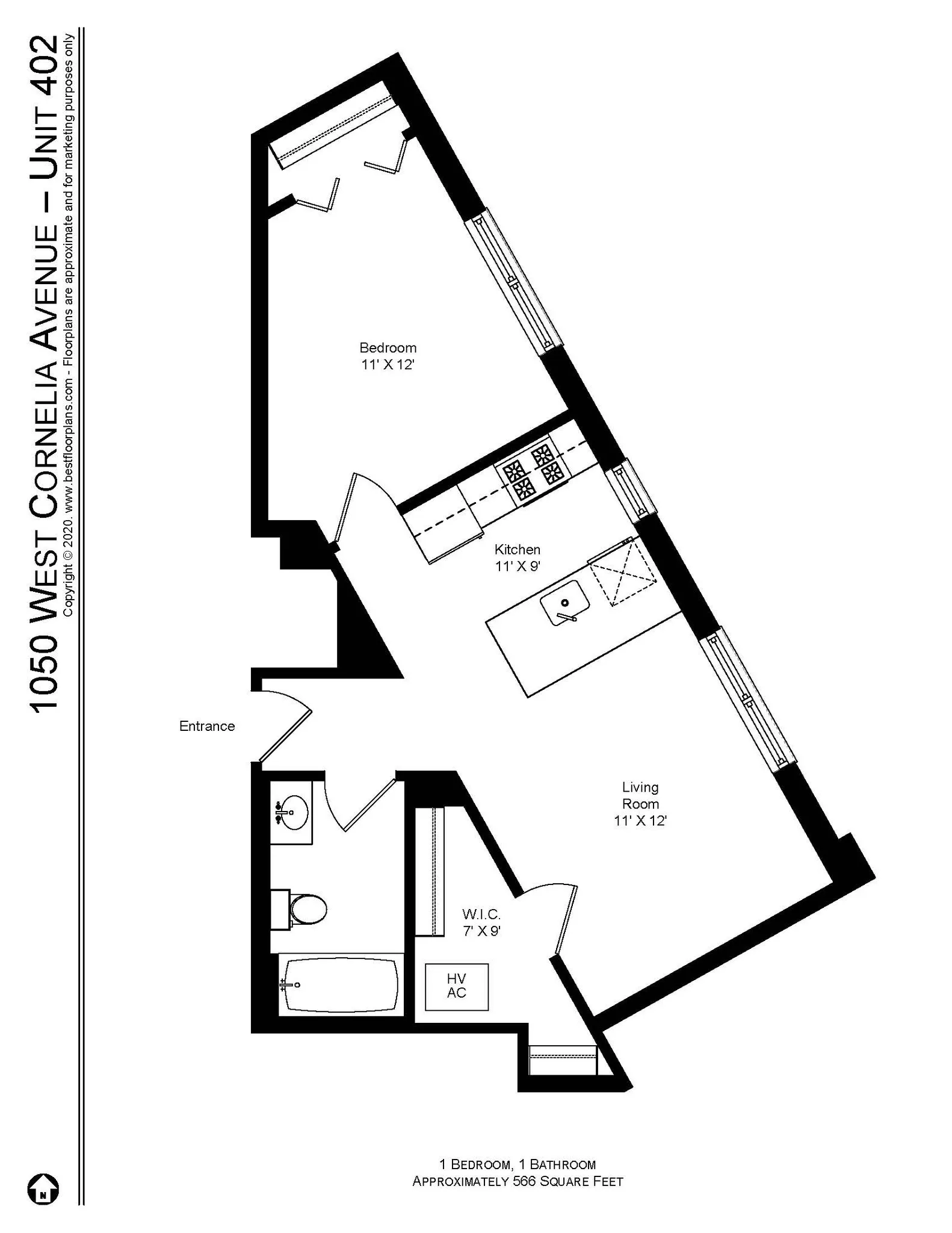 1050 W Cornelia Ave, , 60657, USA 60657-unit#1050-402-Chicago-IL