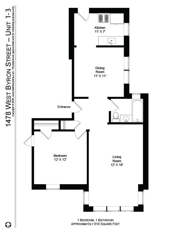 1478 W Byron St, ,  60613, USA 60657-unit#1478-1-Chicago-IL