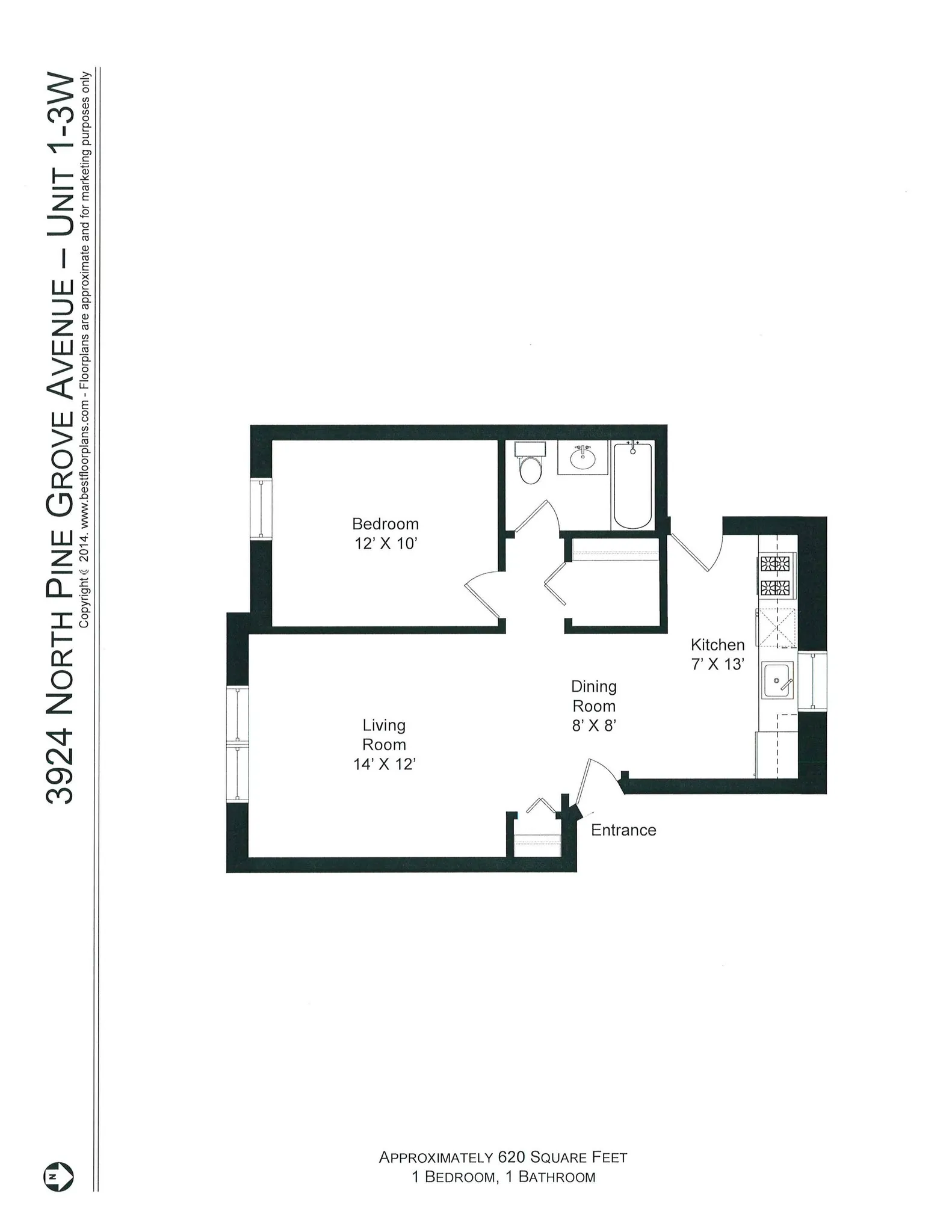 3912 N Pine Grove Ave, ,  60613, USA 60613-unit#3924-2W-Chicago-IL