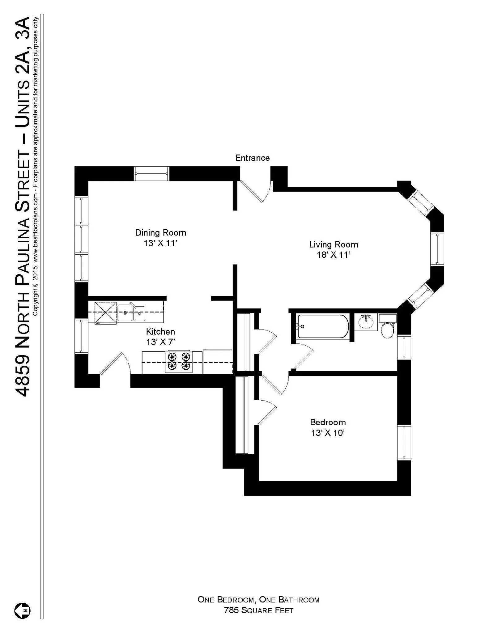 4857 N Paulina St, ,  60640, USA 60640-unit#4859P-3A-Chicago-IL