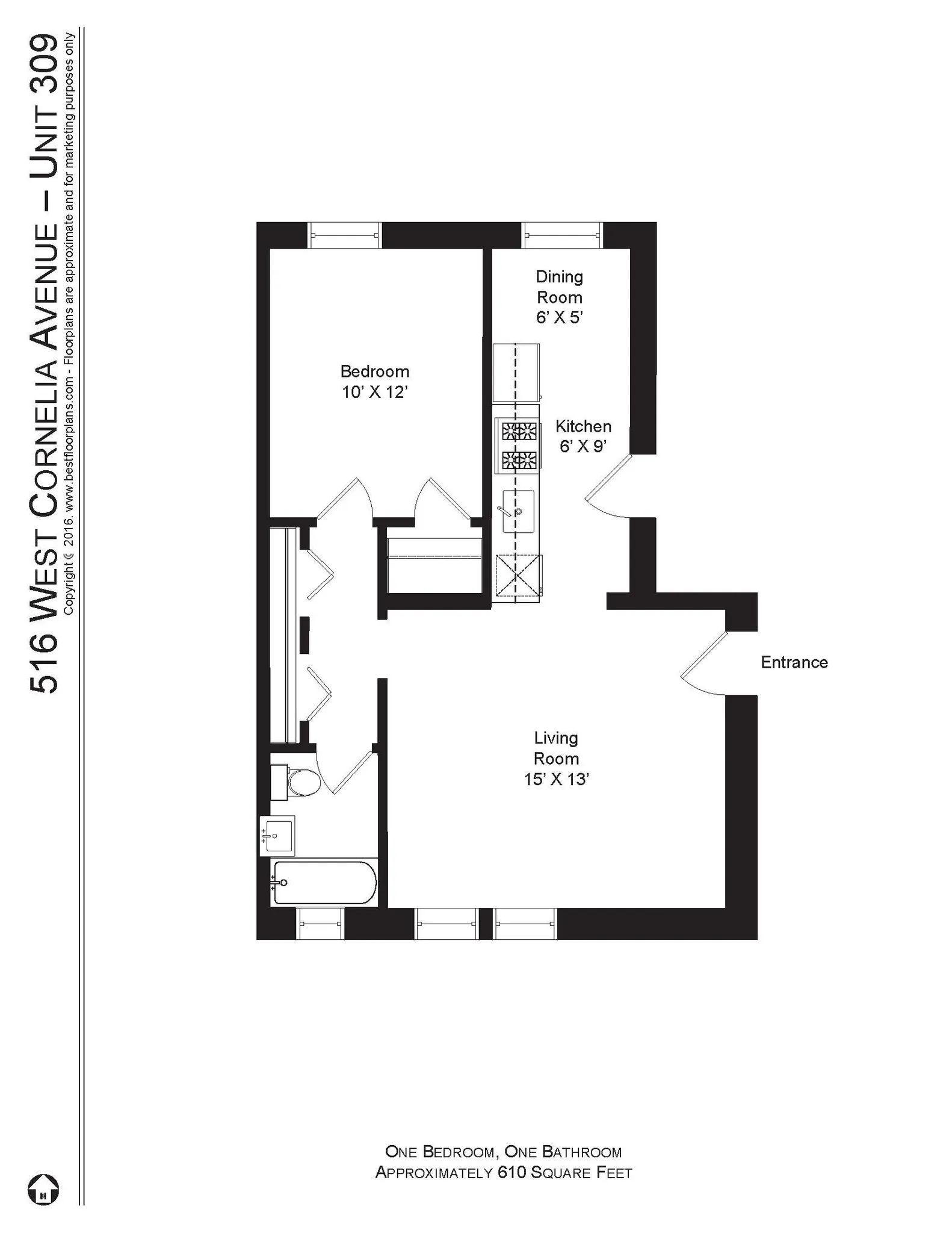 512 W Cornelia Ave, ,  60657, USA 60657-unit#516-309-Chicago-IL