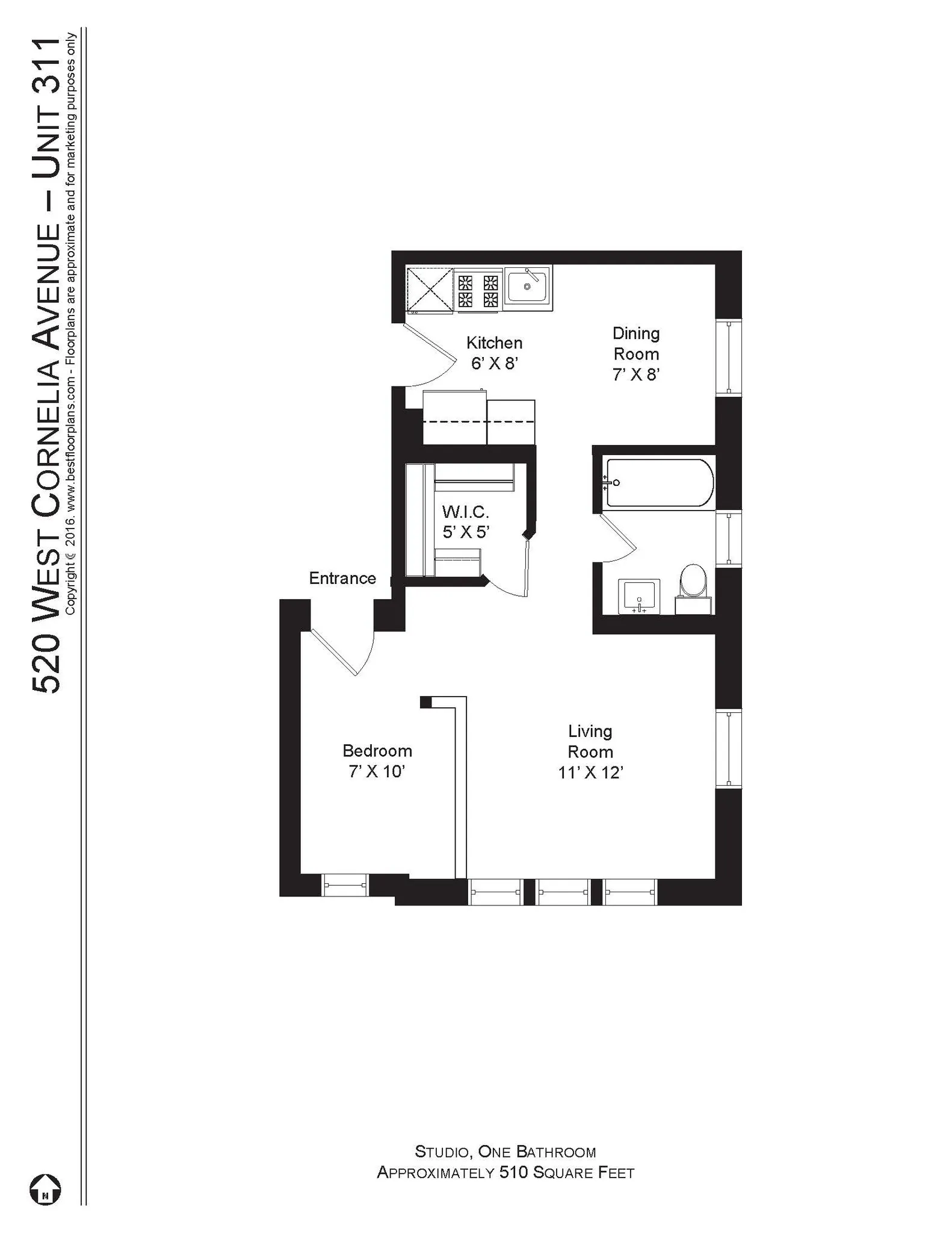 512 W Cornelia Ave, ,  60657, USA 60657-unit#520-311-Chicago-IL
