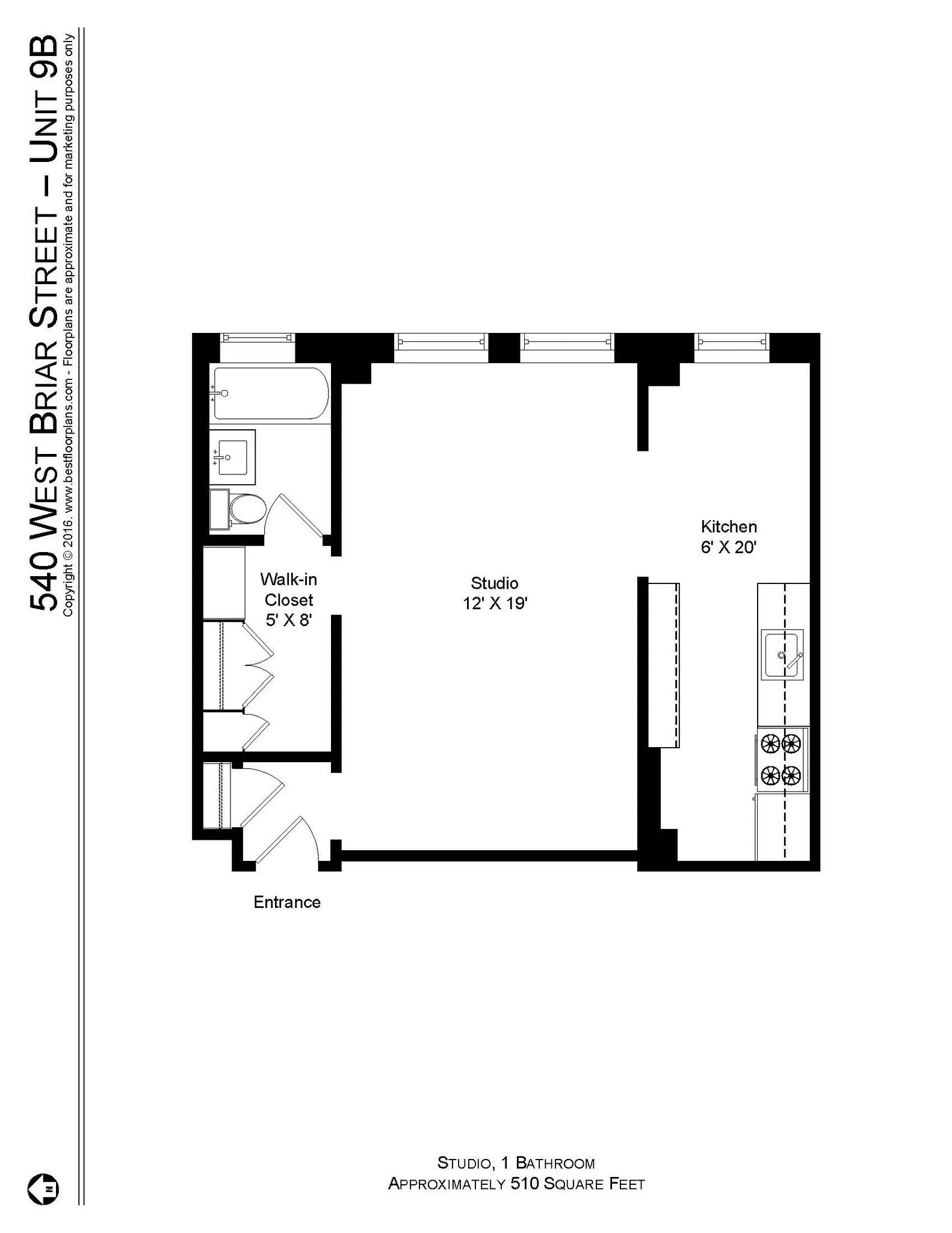 540 W Briar Pl, ,  60657, USA 60657-unit#540-9B FP-Chicago-IL