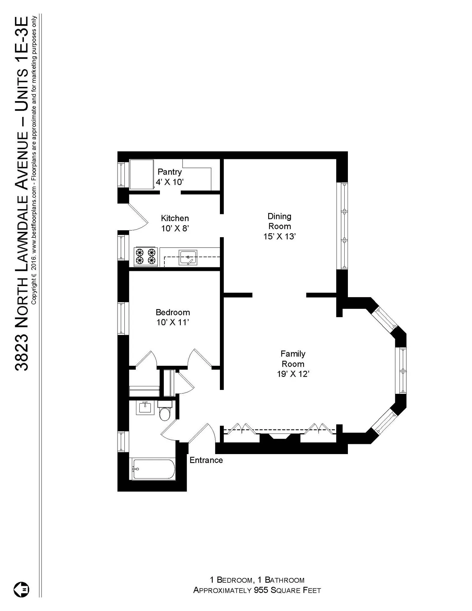 3817 N Lawndale Ave, , 60618, USA 60618-unit#3823-1E-Chicago-IL