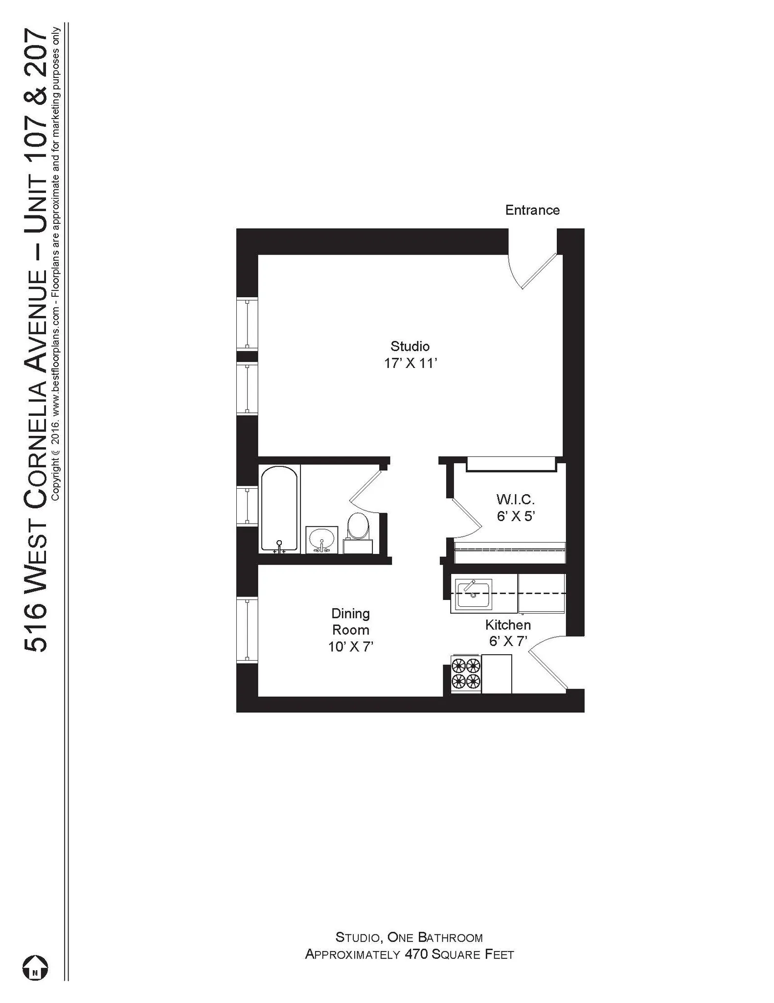 512 W Cornelia Ave, ,  60657, USA 60657-unit#516-207-Chicago-IL