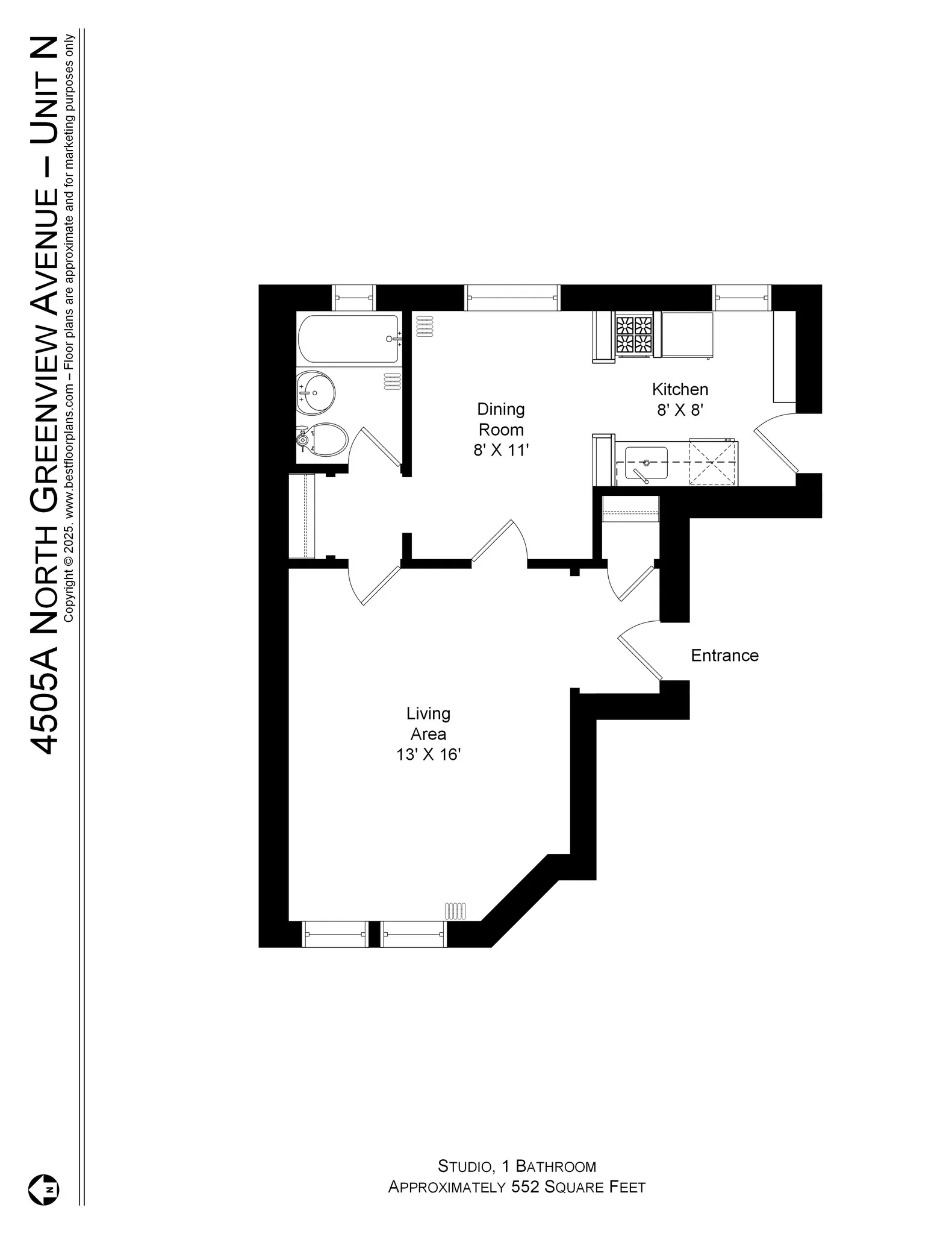 4501 N Greenview Ave, ,  60640, USA 60640-unit#4505A-2N-Chicago-IL