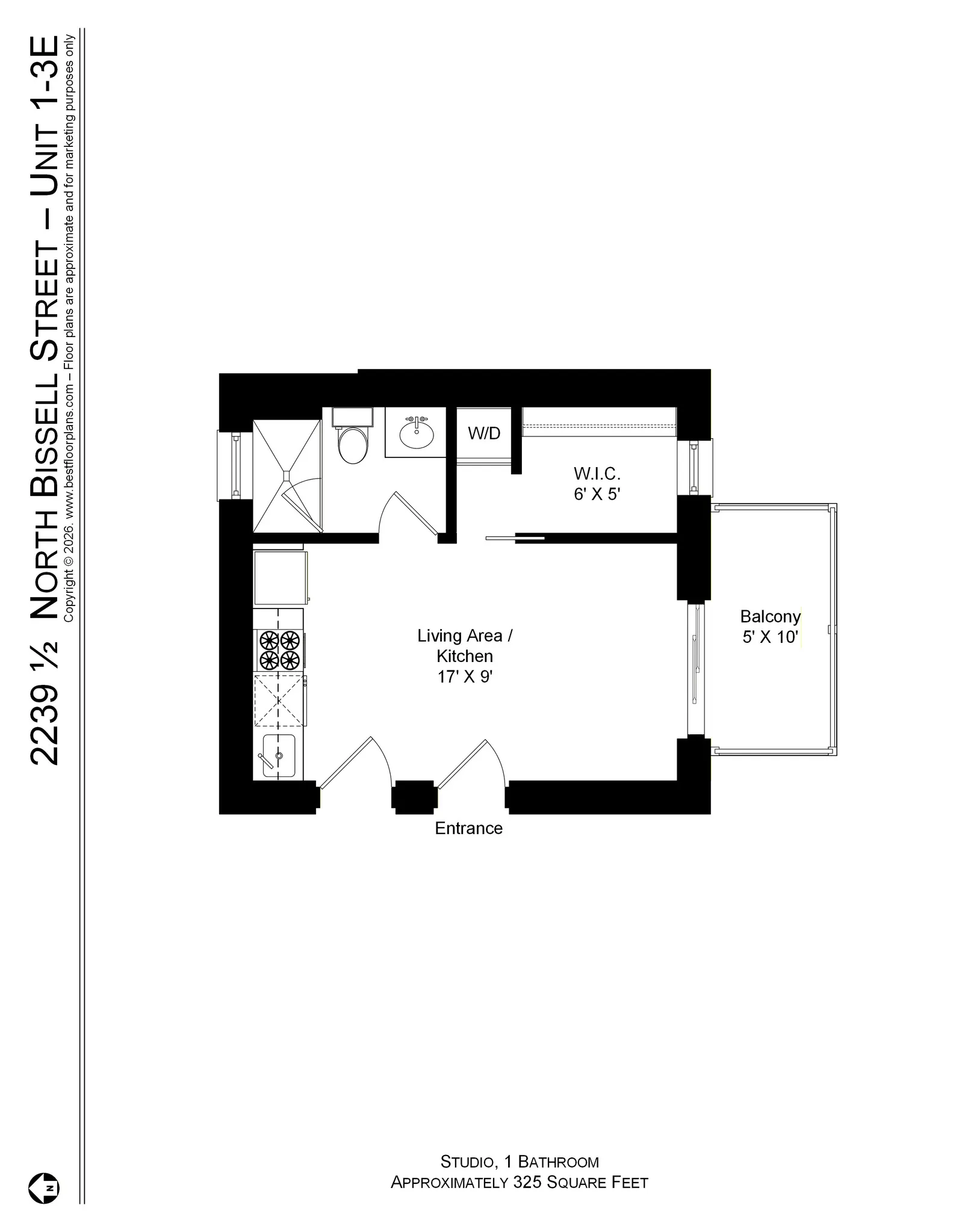 2237 N Bissell St, ,  60614, USA 60614-unit#2239.5-3E MR26 FP-Chicago-IL