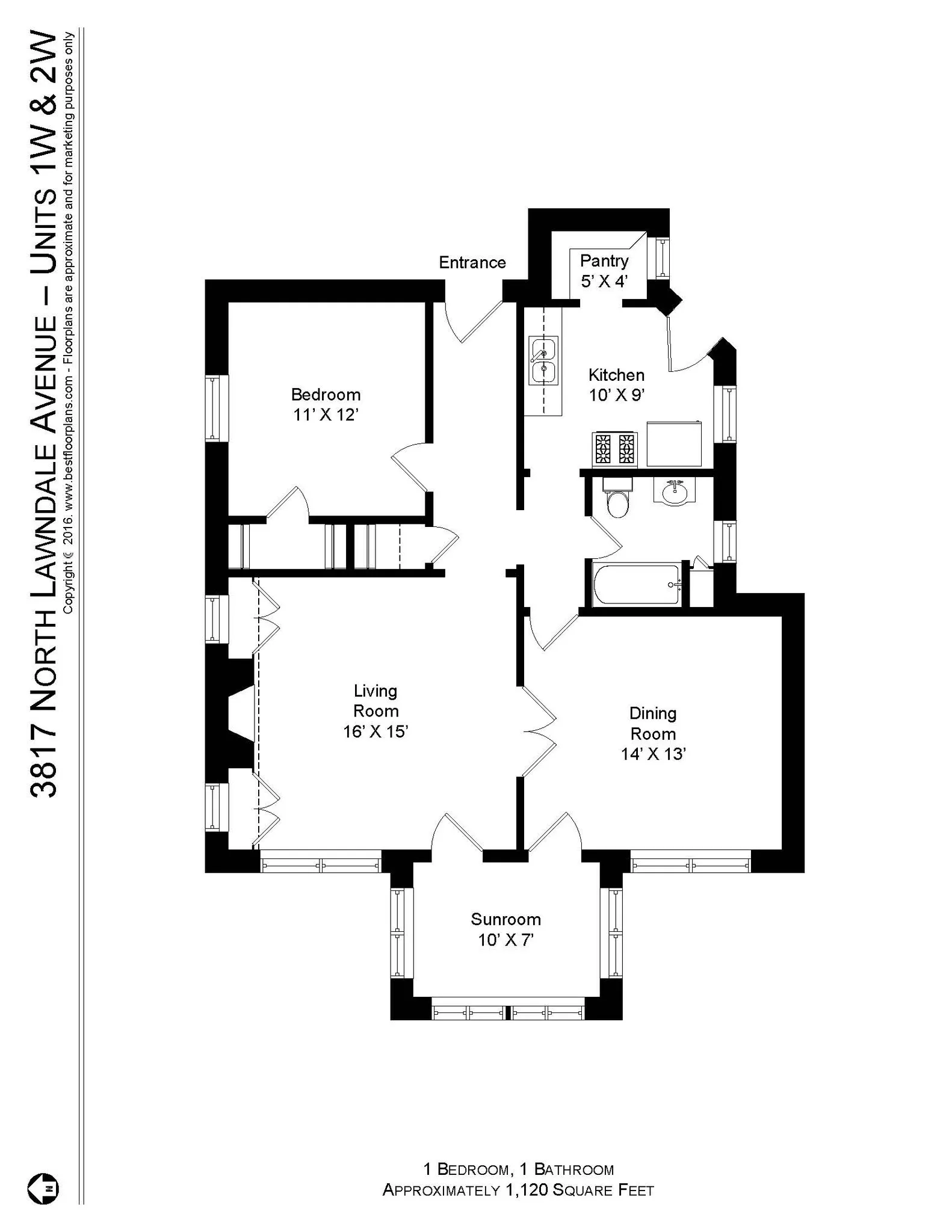 3817 N Lawndale Ave, ,  60618, USA 60618-unit#3817-2W-Chicago-IL