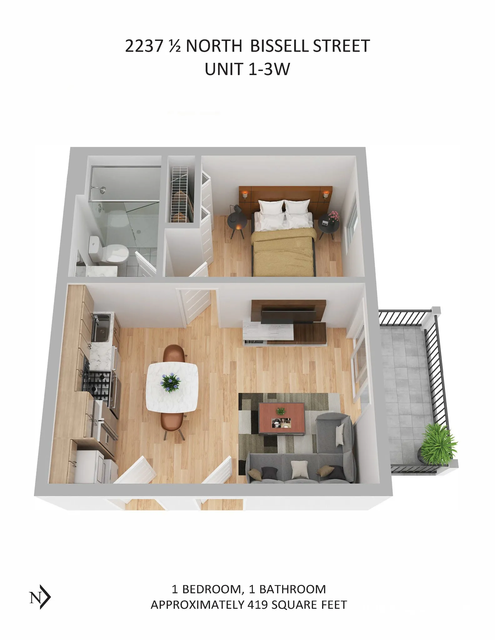 2237 N Bissell St, ,  60614, USA 60614-unit#2237.5-3W FP-Chicago-IL