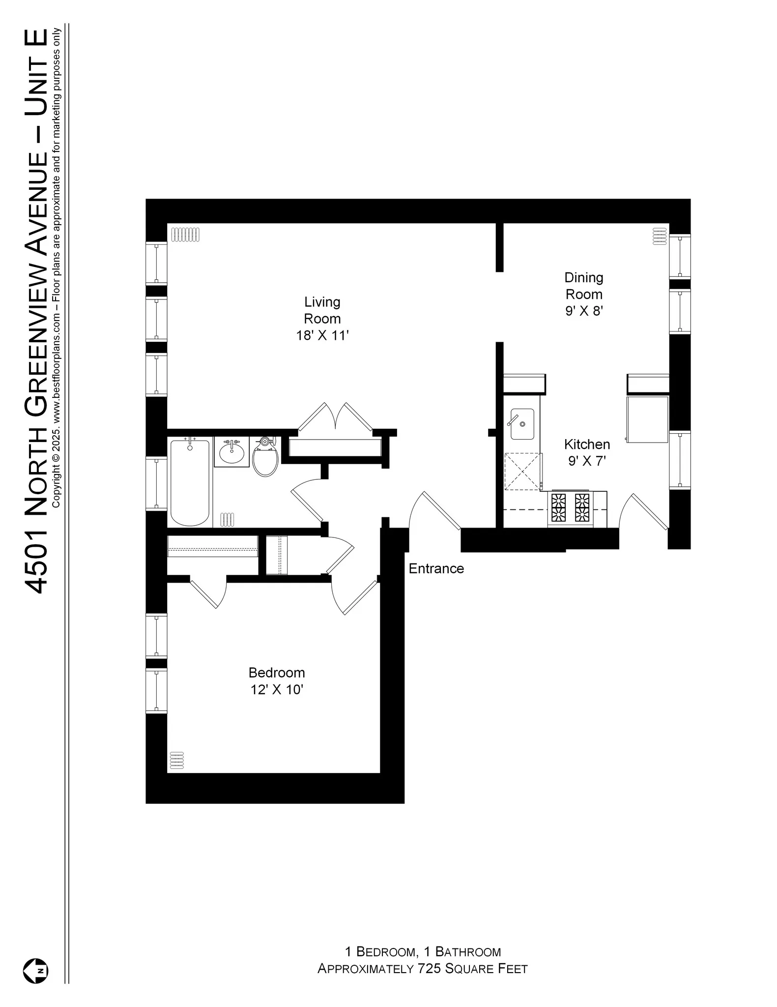 4501 N Greenview Ave, , 60640, USA 60640-unit#4501-3E-Chicago-IL