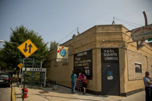 Carol's Pub and Honky Tonk Bar front entrance on W Leland Ave in Sheridan Park