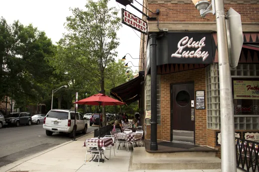 Club Lucky front in Bucktown Chicago