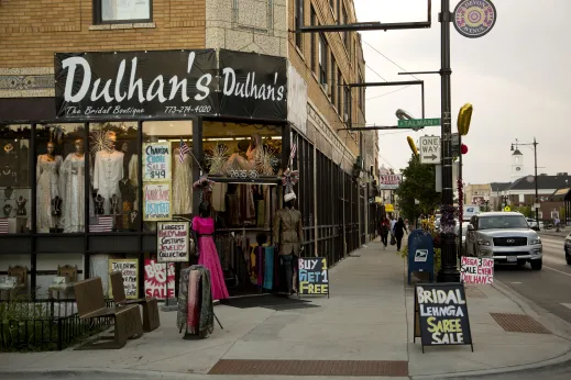 Indian clothing boutique Little India on W Devon Ave in West Ridge Chicago