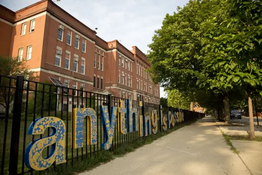 John James Audobon Elementary School exterior in Roscoe Village Chicago