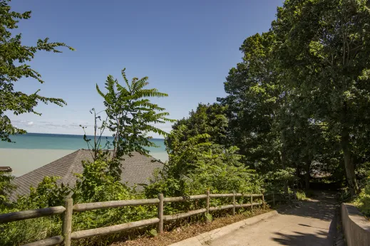 Lake path forest overlook Winnetka