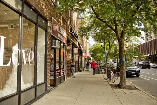 Lovely Bridal shop front in Old Town Chicago