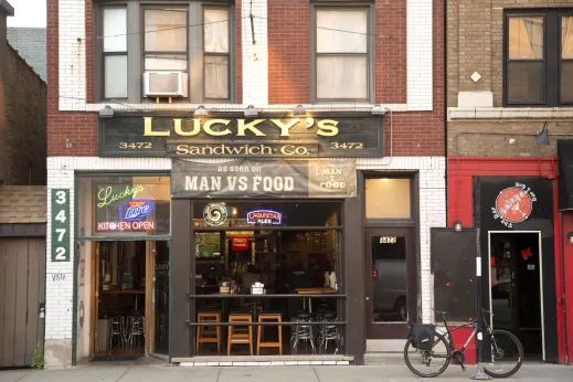 Lucky's Sandwich Shop on N Clark St in Wrigleyville Chicago