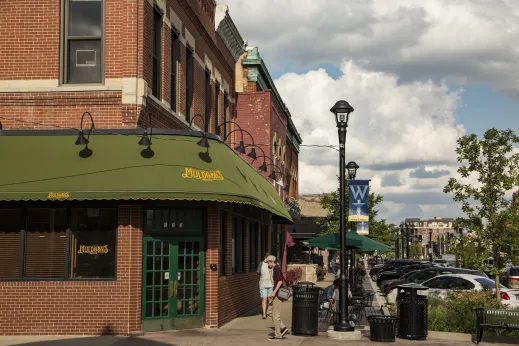 Muldoon patio in downtown Wheaton, IL