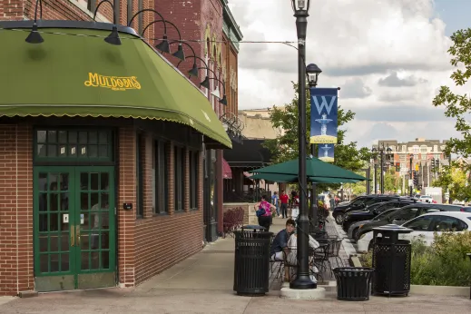 people sitting on outdoor patio in Wheaton, IL