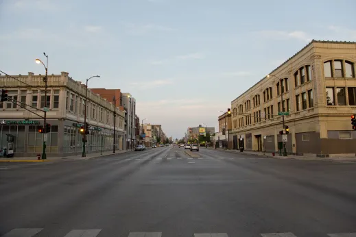 North Ave and California Ave intersection in Humboldt Park Chicago