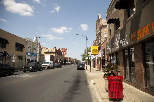 Rossi Brothers store sign in Little Village