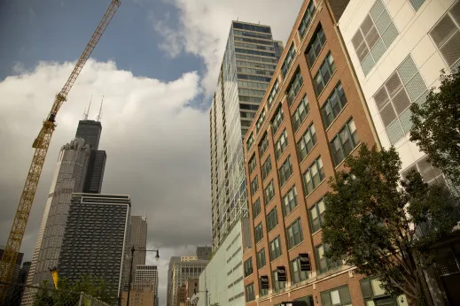 Vetro and The Regal Apartments exterior on South Wells Street in Printer's Row Chicago