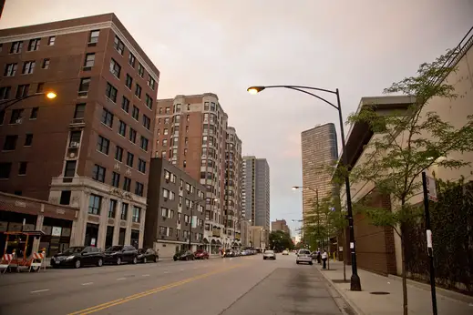 Apartment buildings on N Sheridan Rd in Edgewater Chicago