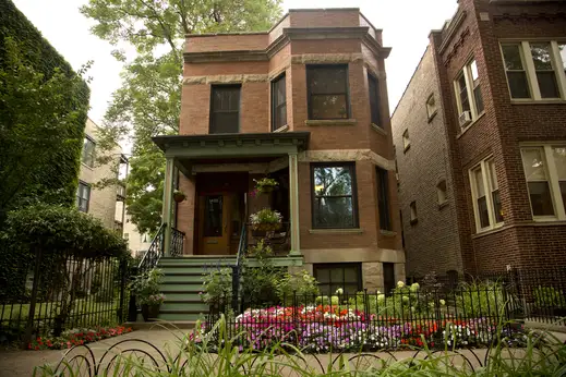 Brick two flat apartment in Andersonville Chicago