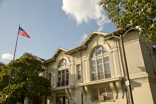 Exterior of Fuller Park Fieldhouse in Fuller Park Chicago