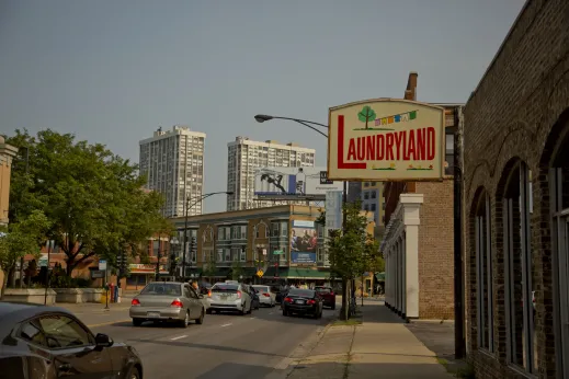 Public laundromat on Bryn Mawr Avenue in Lakewood Balmoral Chicago