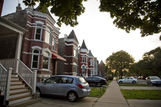 Vintage Victorian style apartments in North Lawndale Chicago