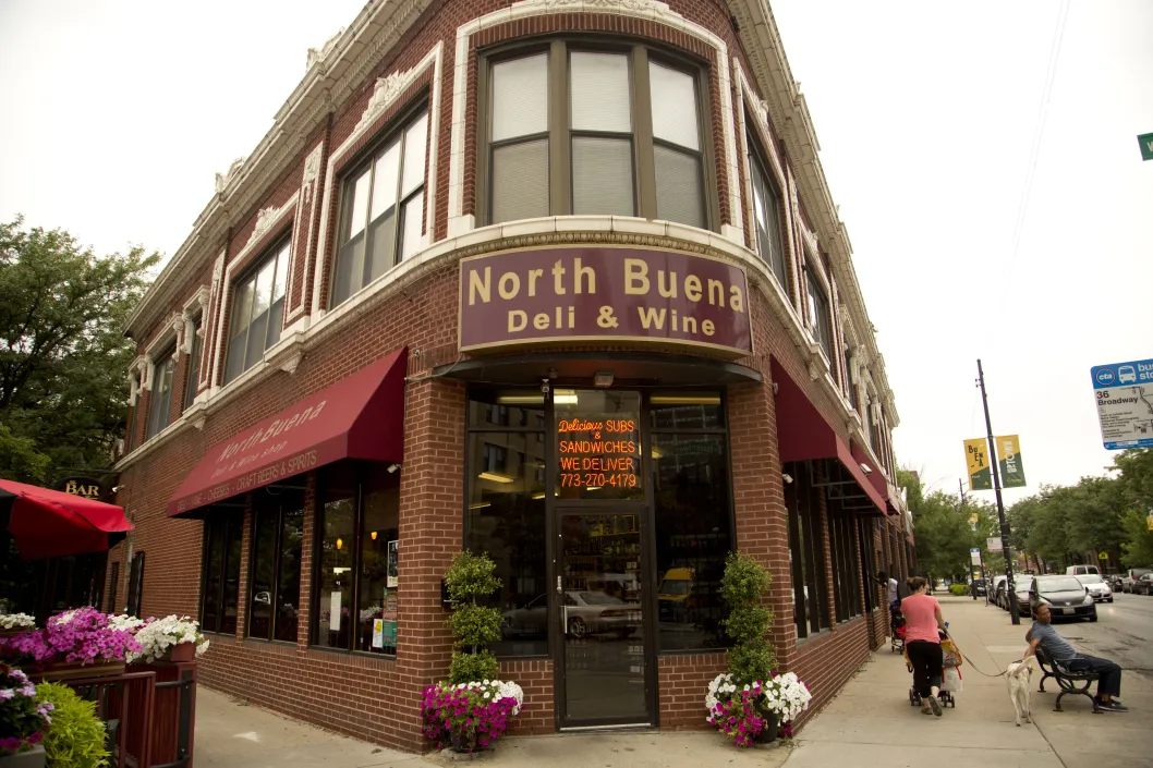 North Buena Deli and Wine entrance in Buena Park Chicago