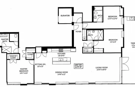 3 Bedroom River North Apartment