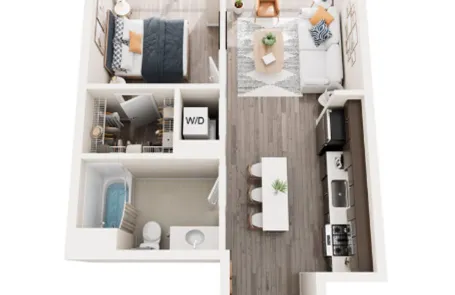1 Bedroom River West Apartment