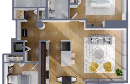 2 Bedroom Lincoln Park Apartment