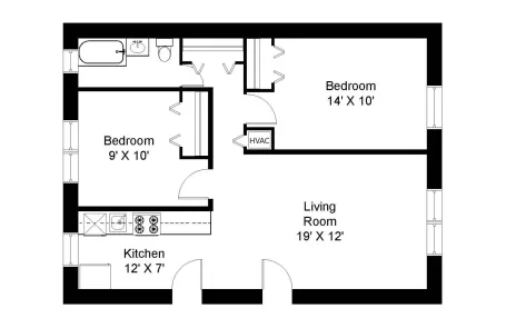 2 Bedroom Ravenswood Apartment