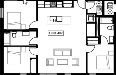 2 Bedroom Lakeview Apartment