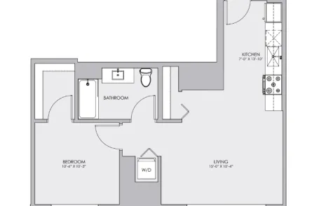 1 Bedroom Lakeview Apartment