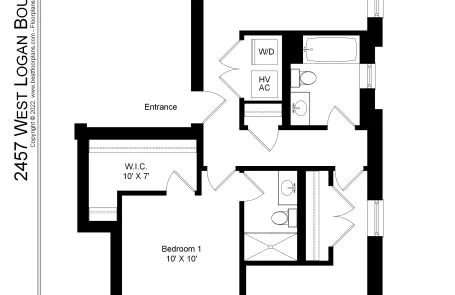 2 Bedroom Logan Square Apartment