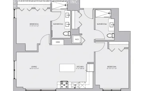 2 Bedroom Lakeview Apartment