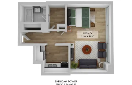 Studio Edgewater Apartment