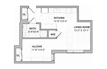 Studio Tri-Taylor Apartment