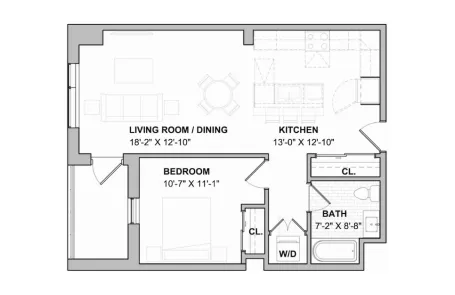 1 Bedroom Tri-Taylor Apartment